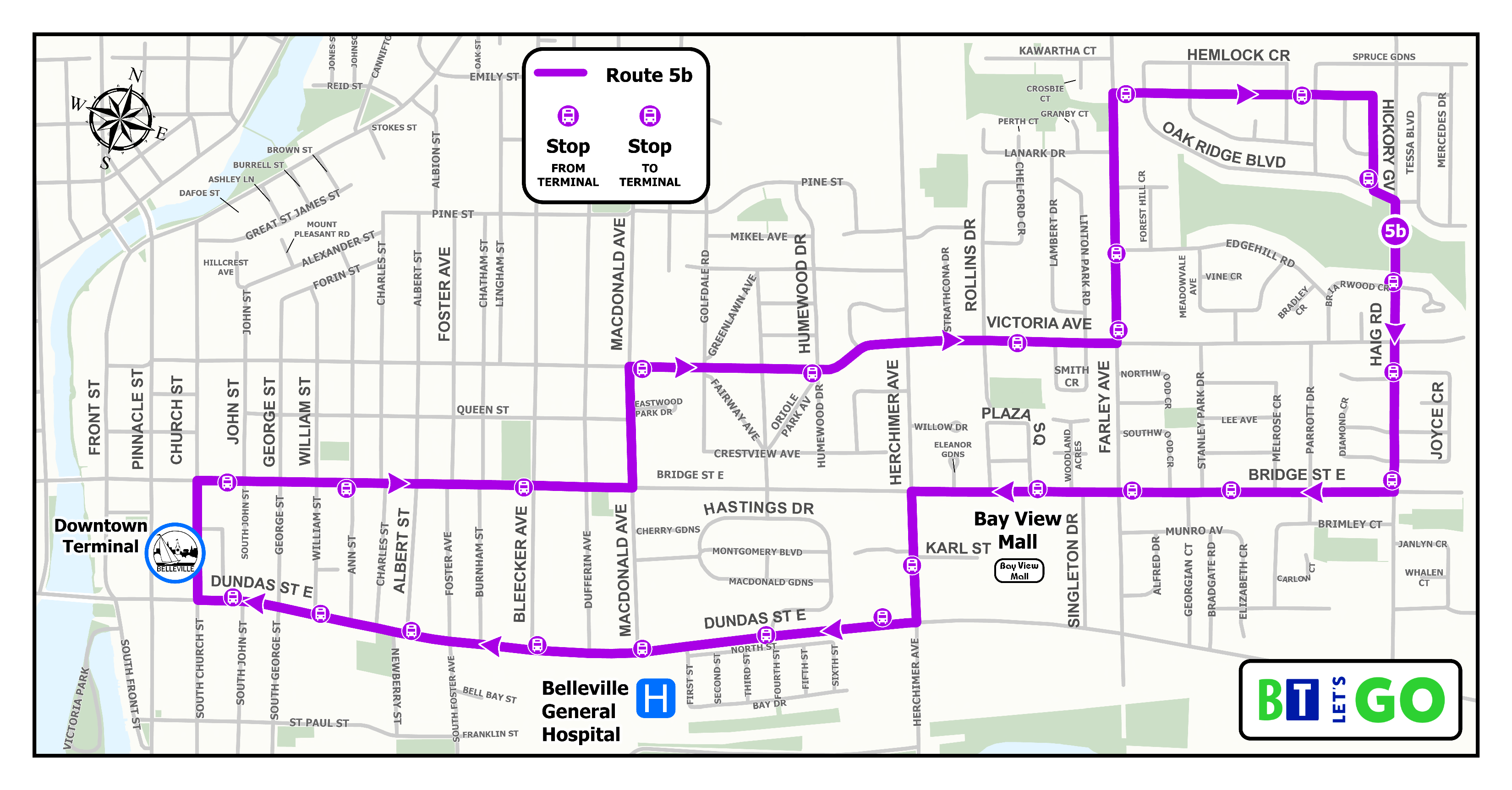 Route 5B Map