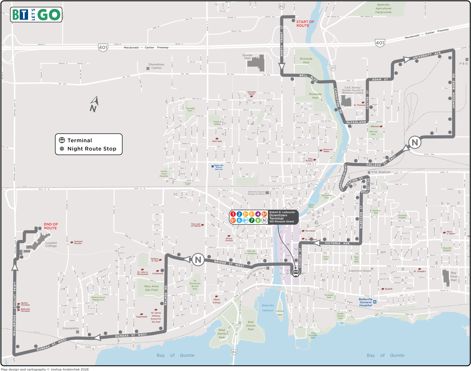 Night Route Map