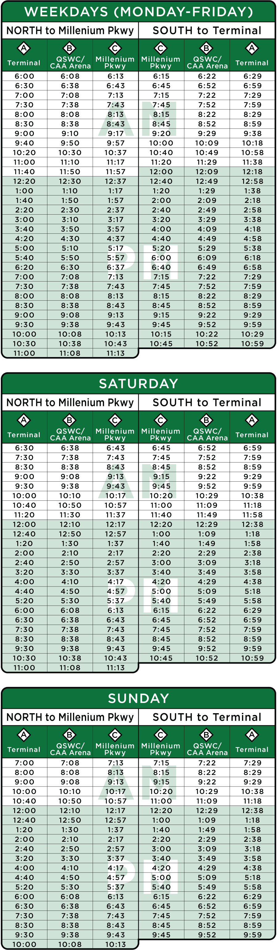Route 7 Schedule