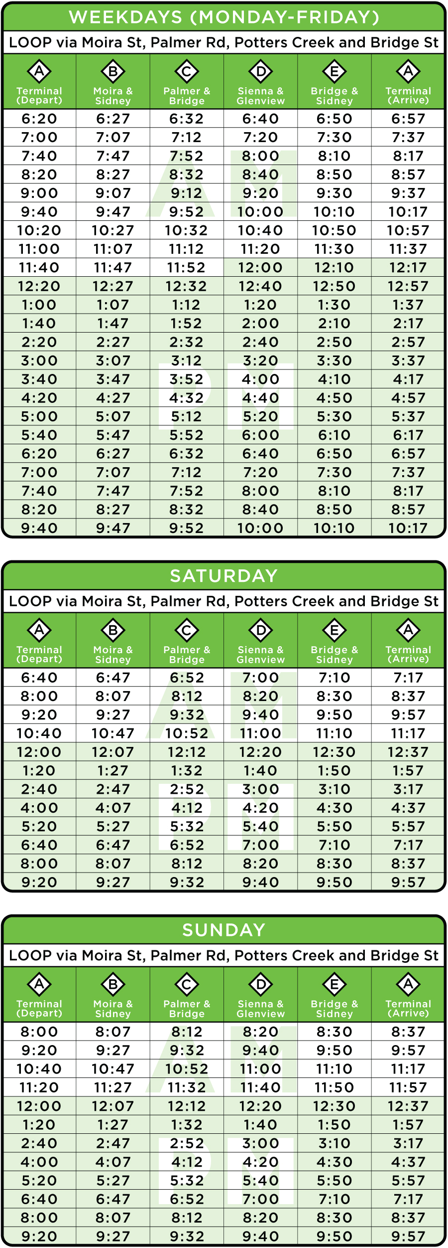 Route 8 Schedule