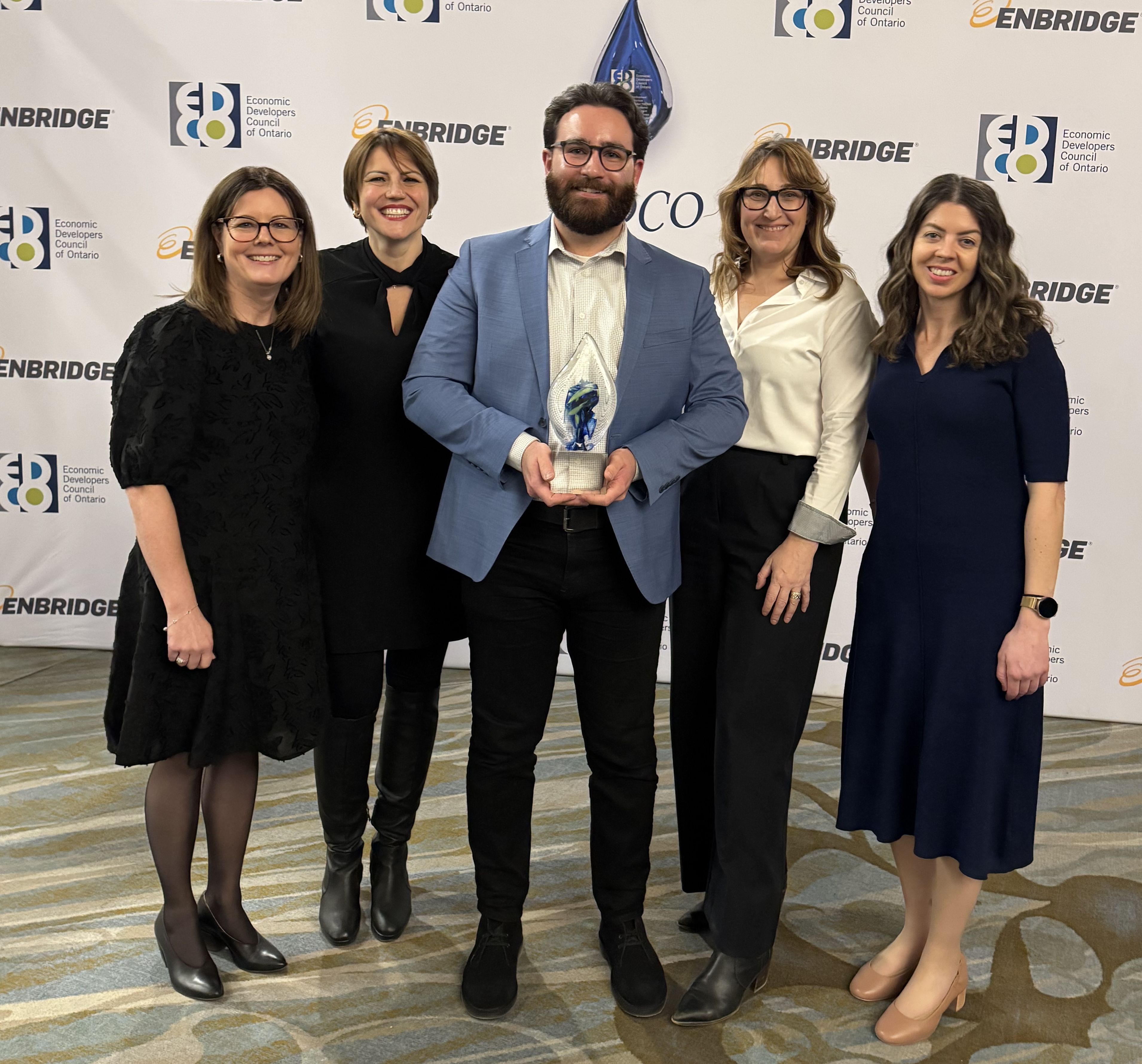 City of Quinte West, Bay of Quinte Regional Marketing Board and City of Belleville staff hold award