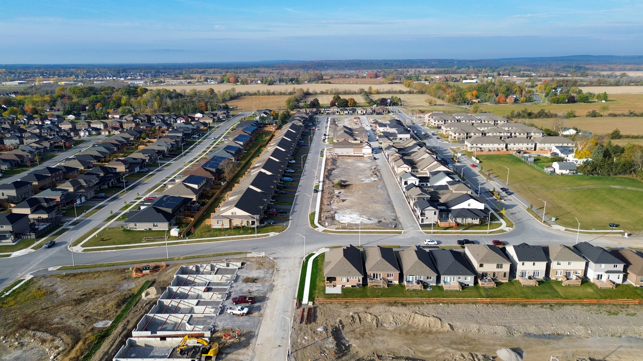 Aerial of residential neighbourhood