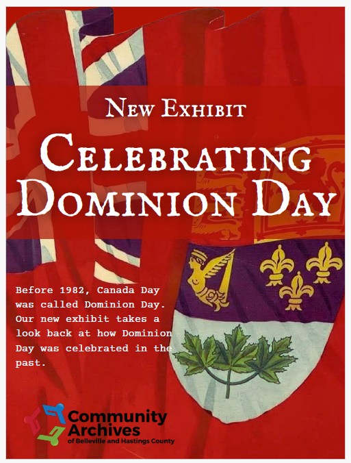 Poster for "Celebrating Dominion Day" exhibit.