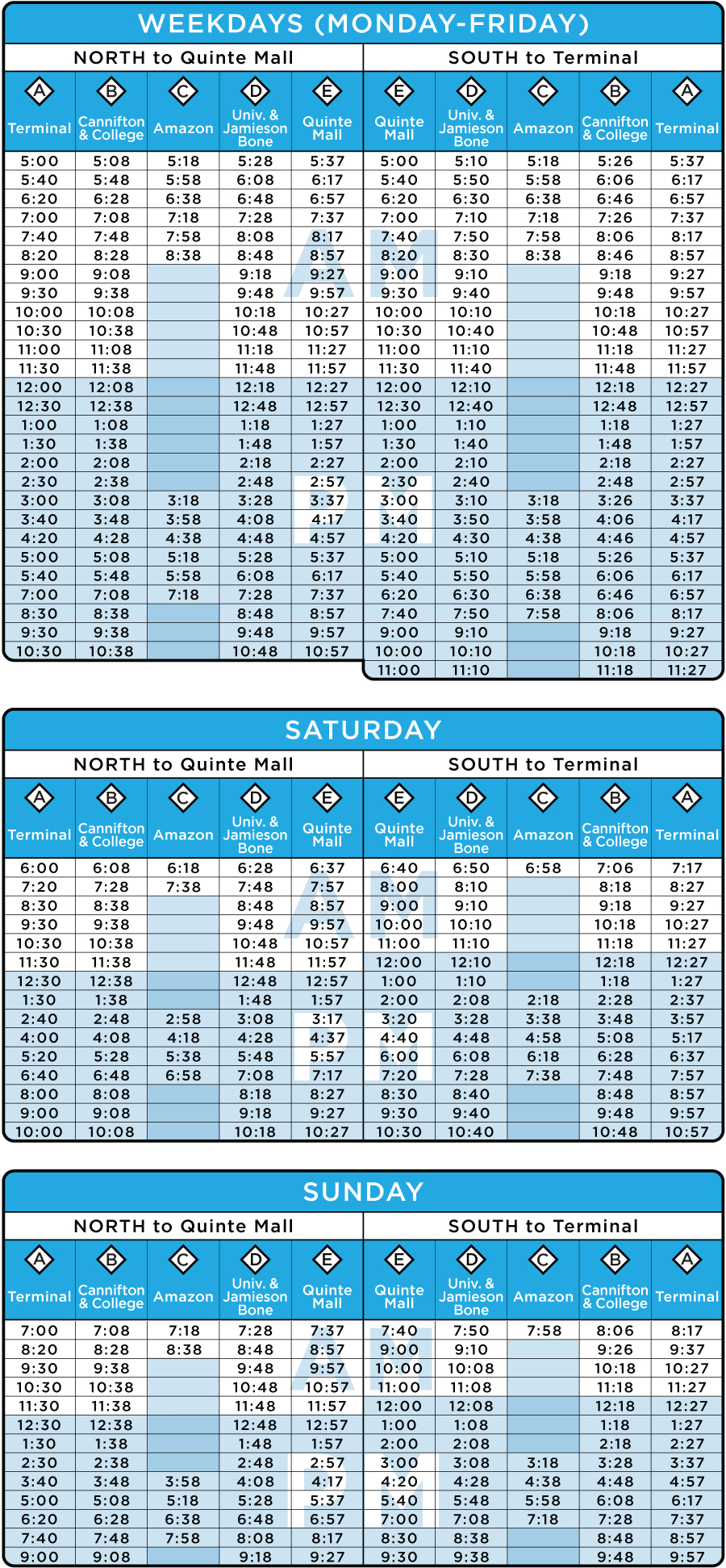 Route 6 Schedule