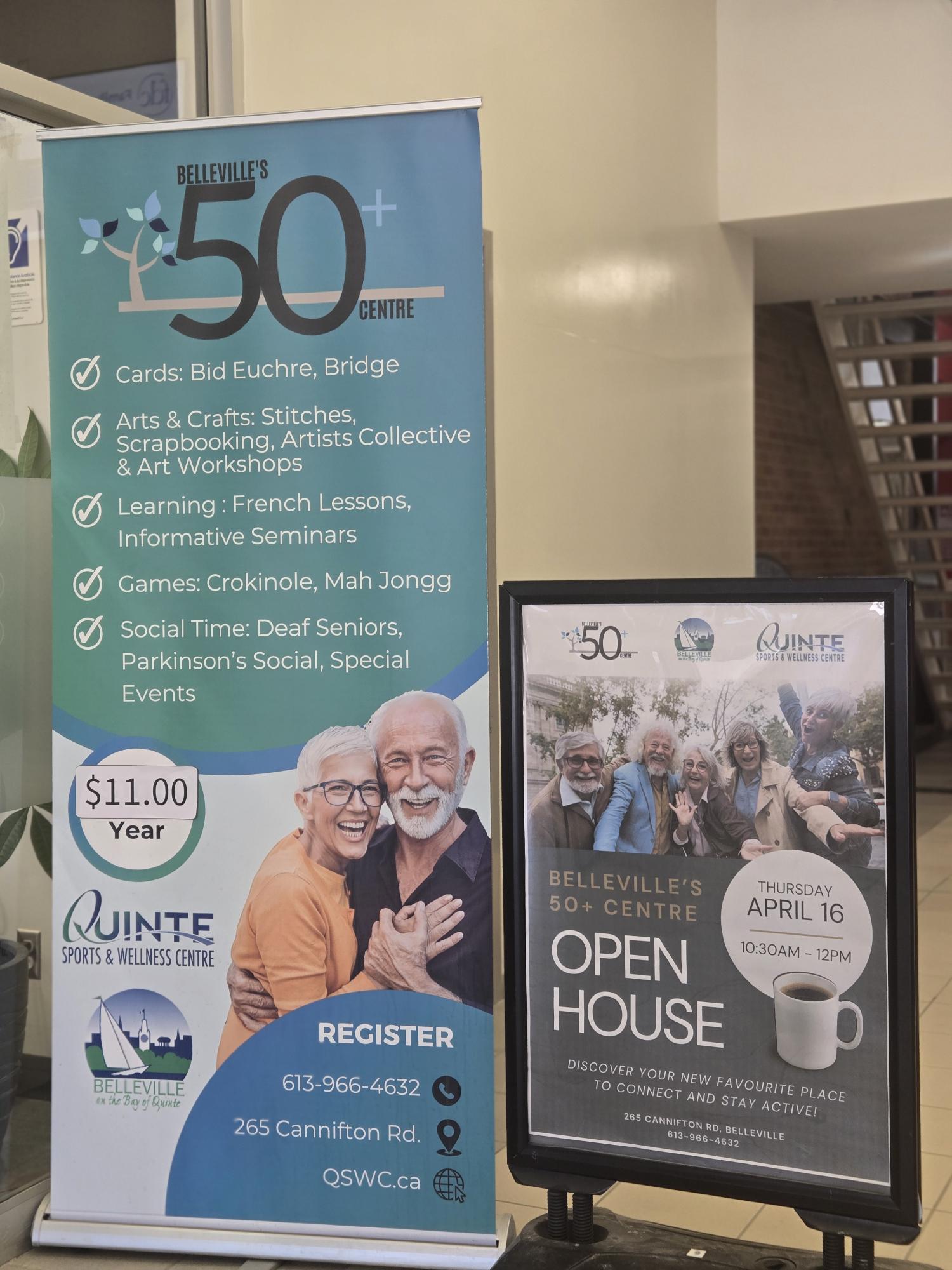 50+ Centre sign