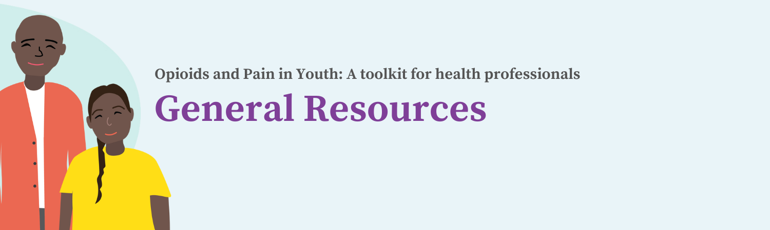 imagery of a father and daughter with text reading "General Resources".