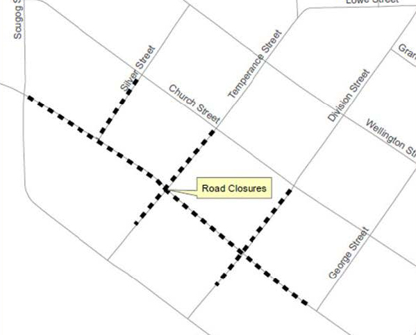Applefest Road Closure Map