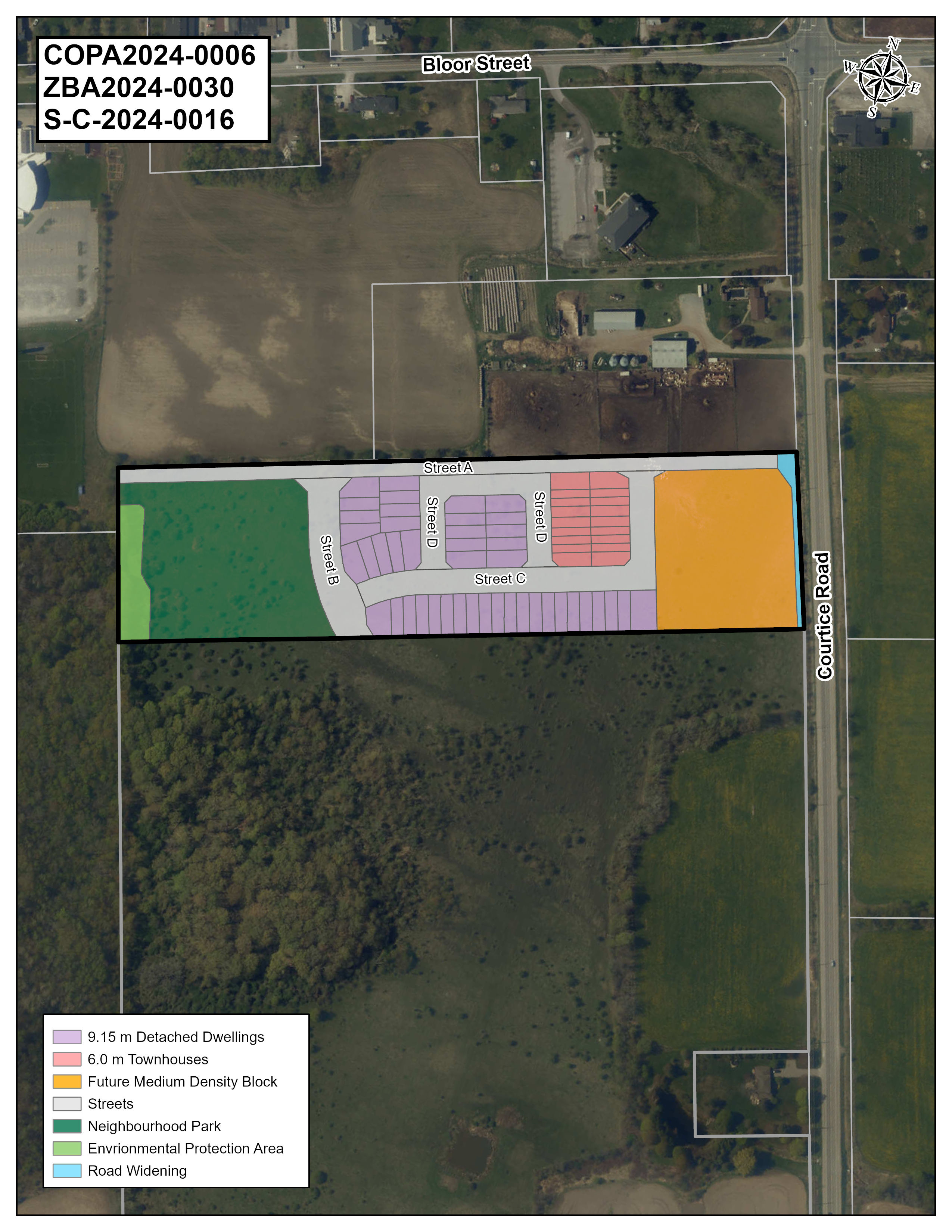 Map of proposed development area.