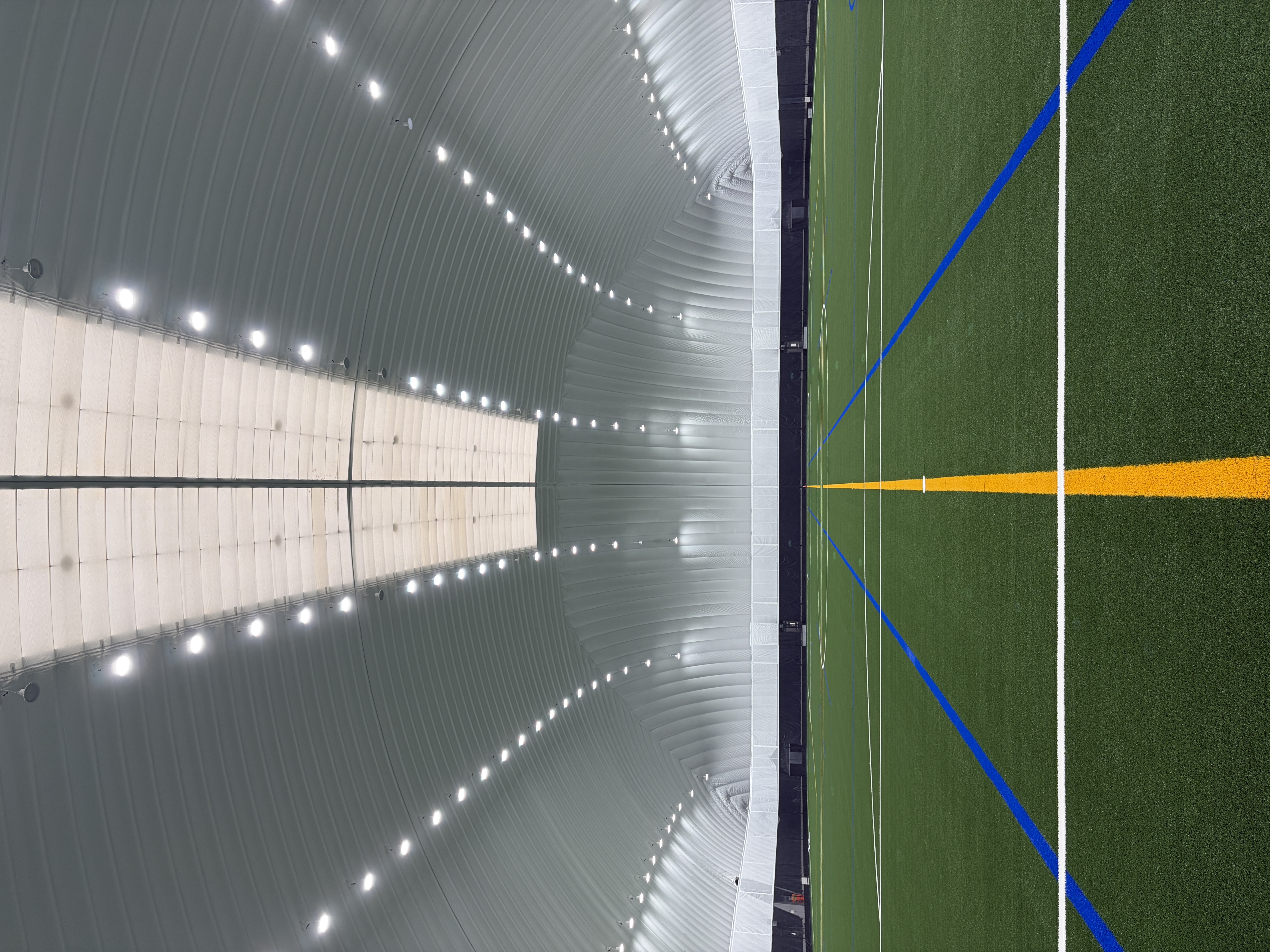 Turf field inside dome.