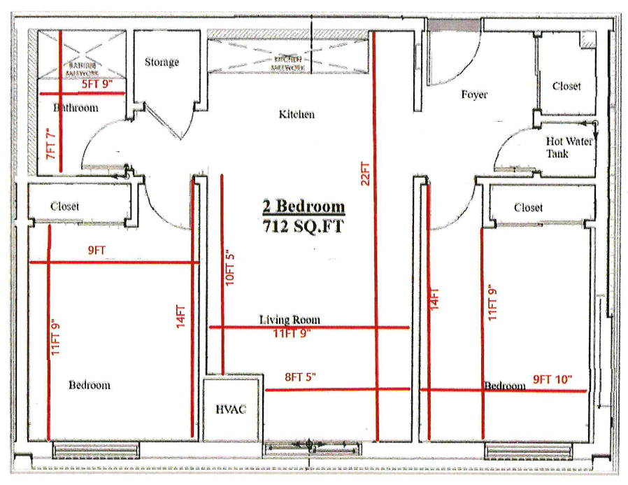 2 Bedroom Unit