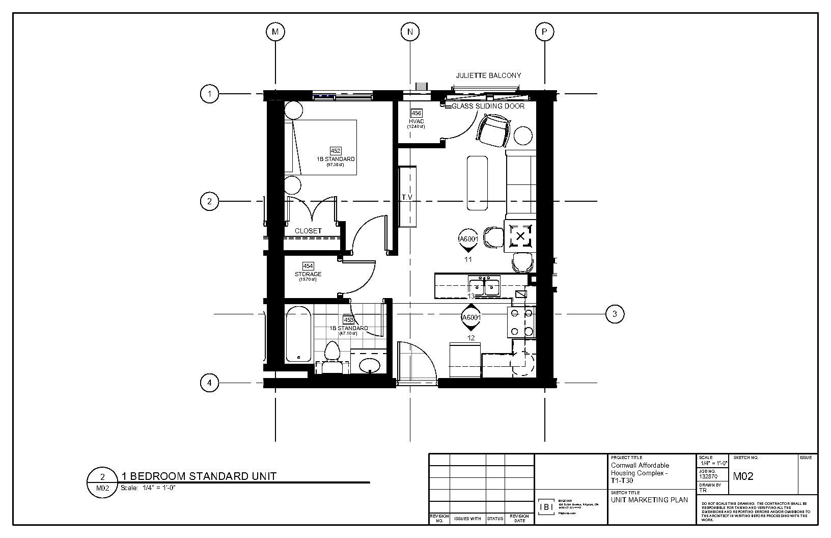 An image showing a 1-bedroom unit.