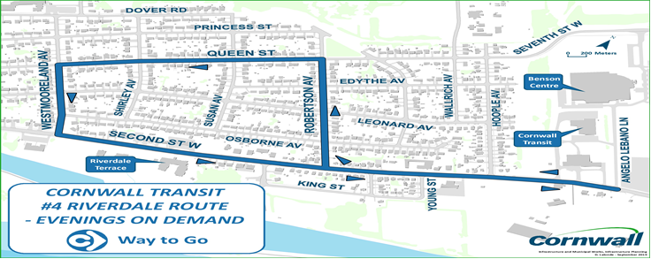 #Riverdale Route map for Cornwall Transit