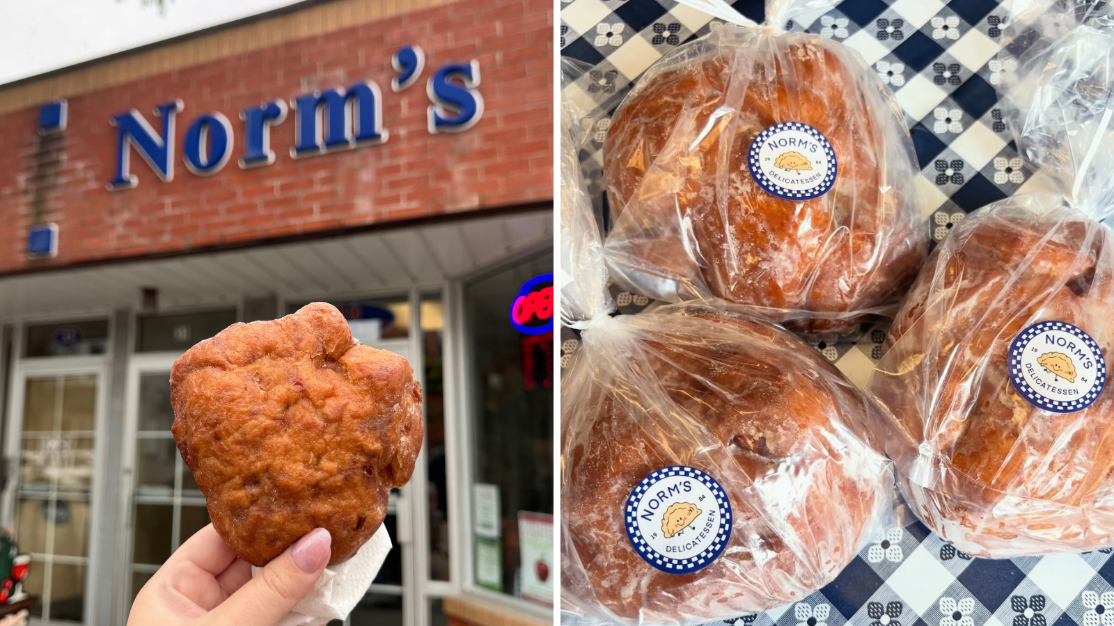 Apple fritters from Norm's Deli in Bowmanville, Ontario