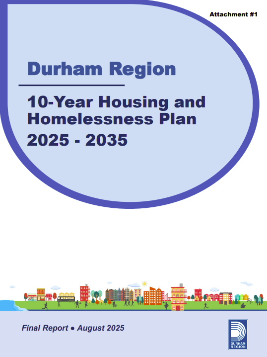 Durham Region 10-Year Housing and Homelessness Plan 2025 - 2035 cover page