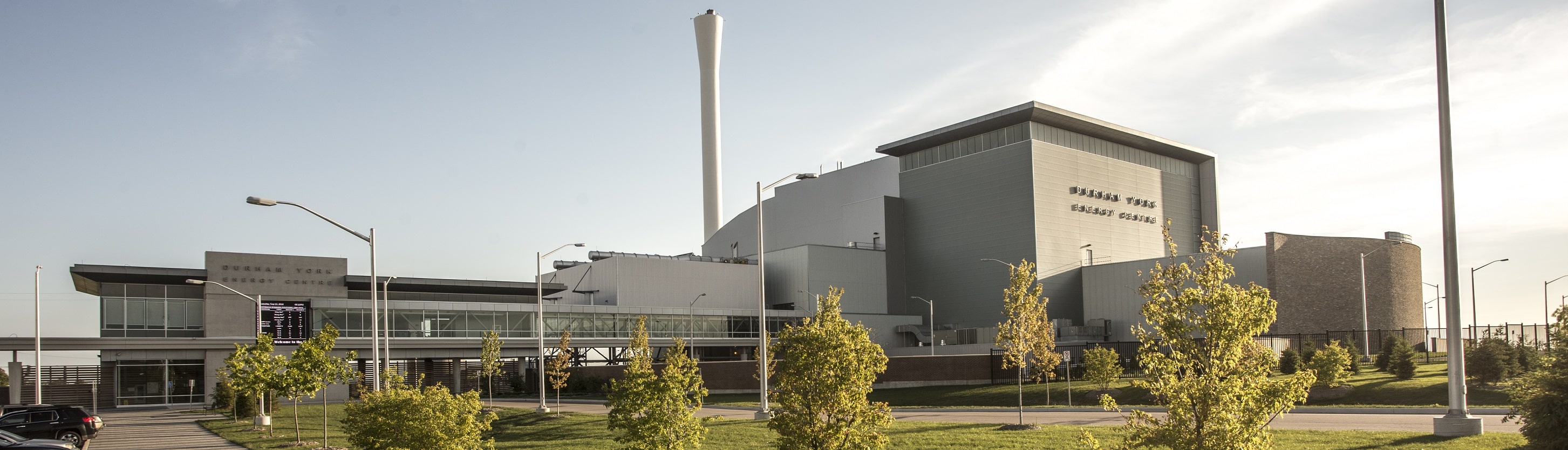 Exterior view of the Durham York Energy Centre.