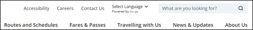 A screenshot of the website translator