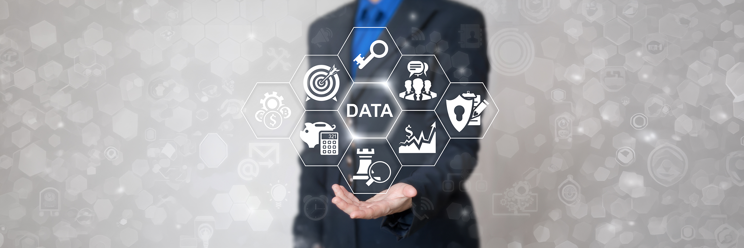 Collage of data icons