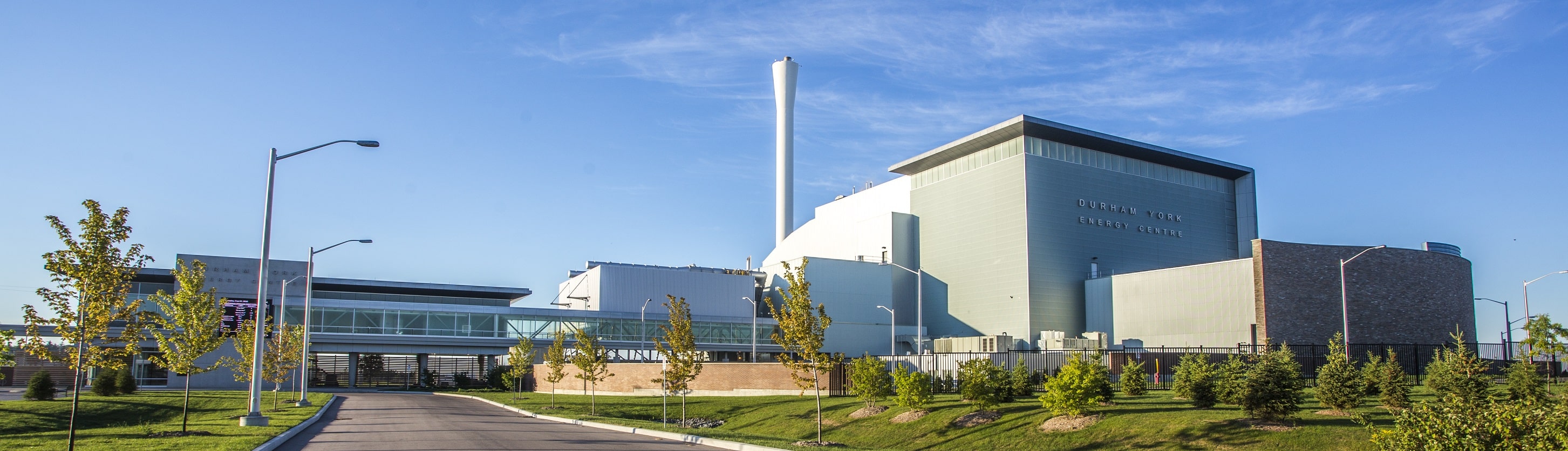 Exterior view of the Durham York Energy Centre.