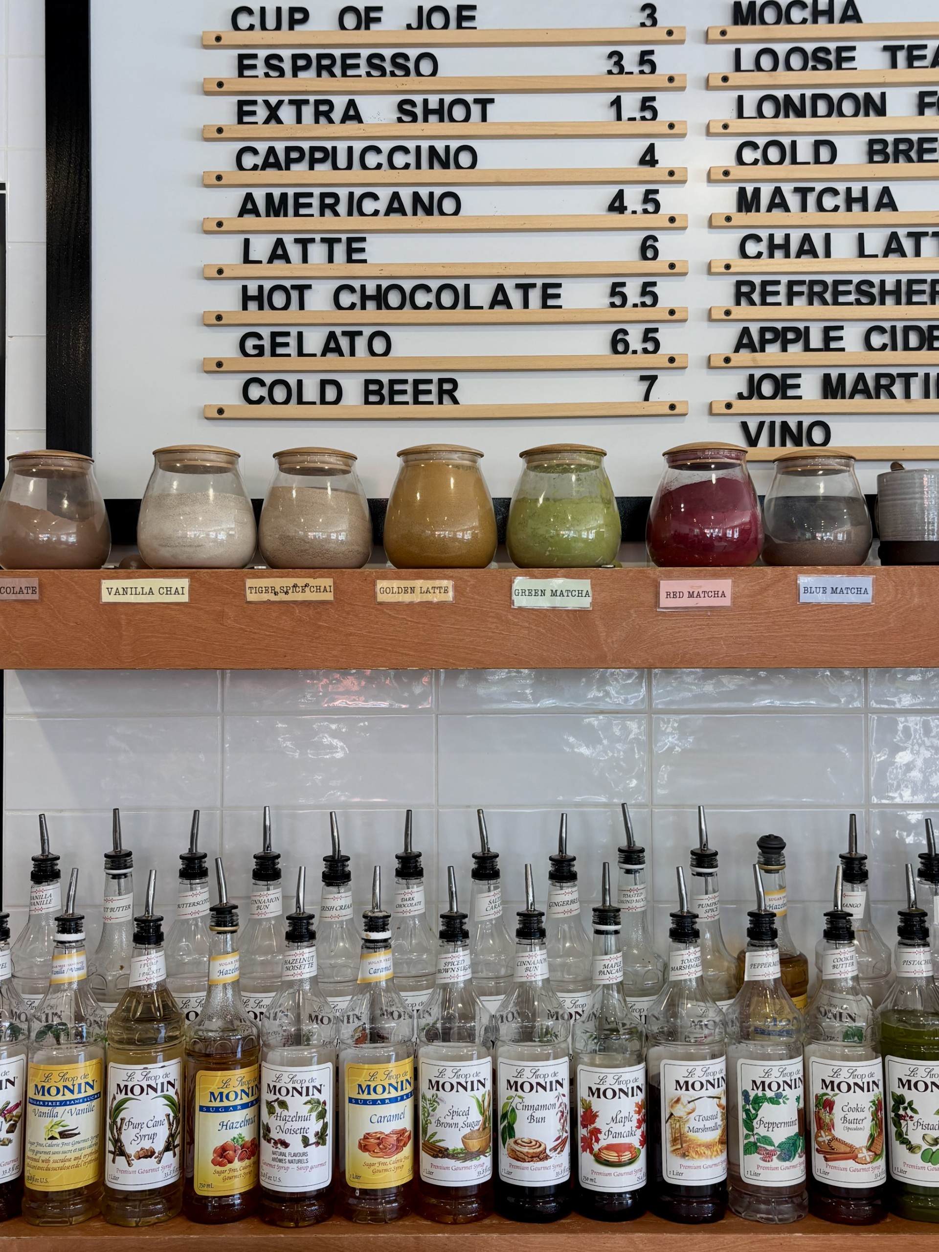Beverage add on at JOE Hot + Cold