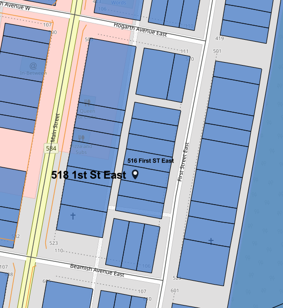 Map 518 First Street East Geraldton Ward