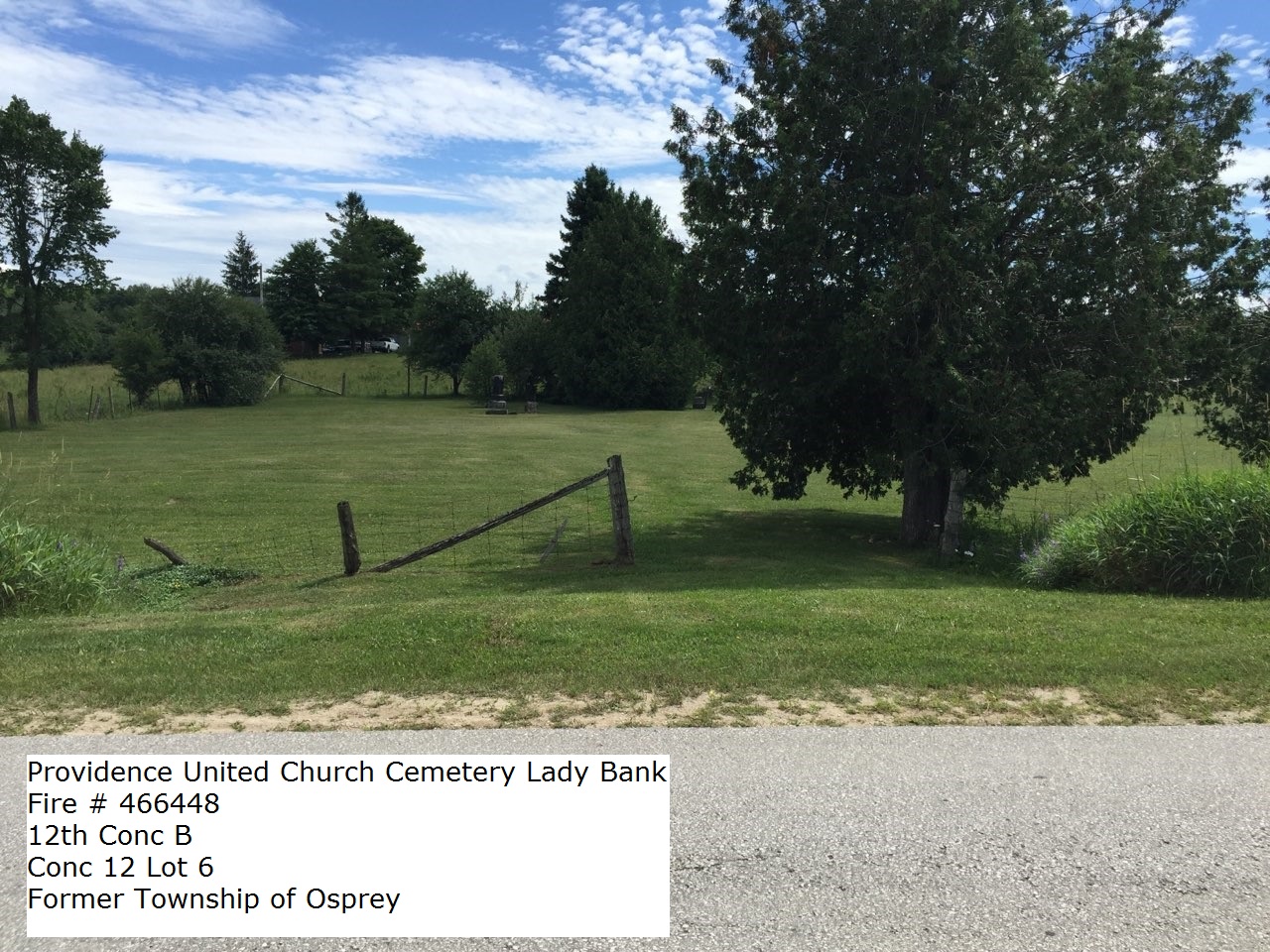 Picture of Providence United Church Cemetery in Lady Bank