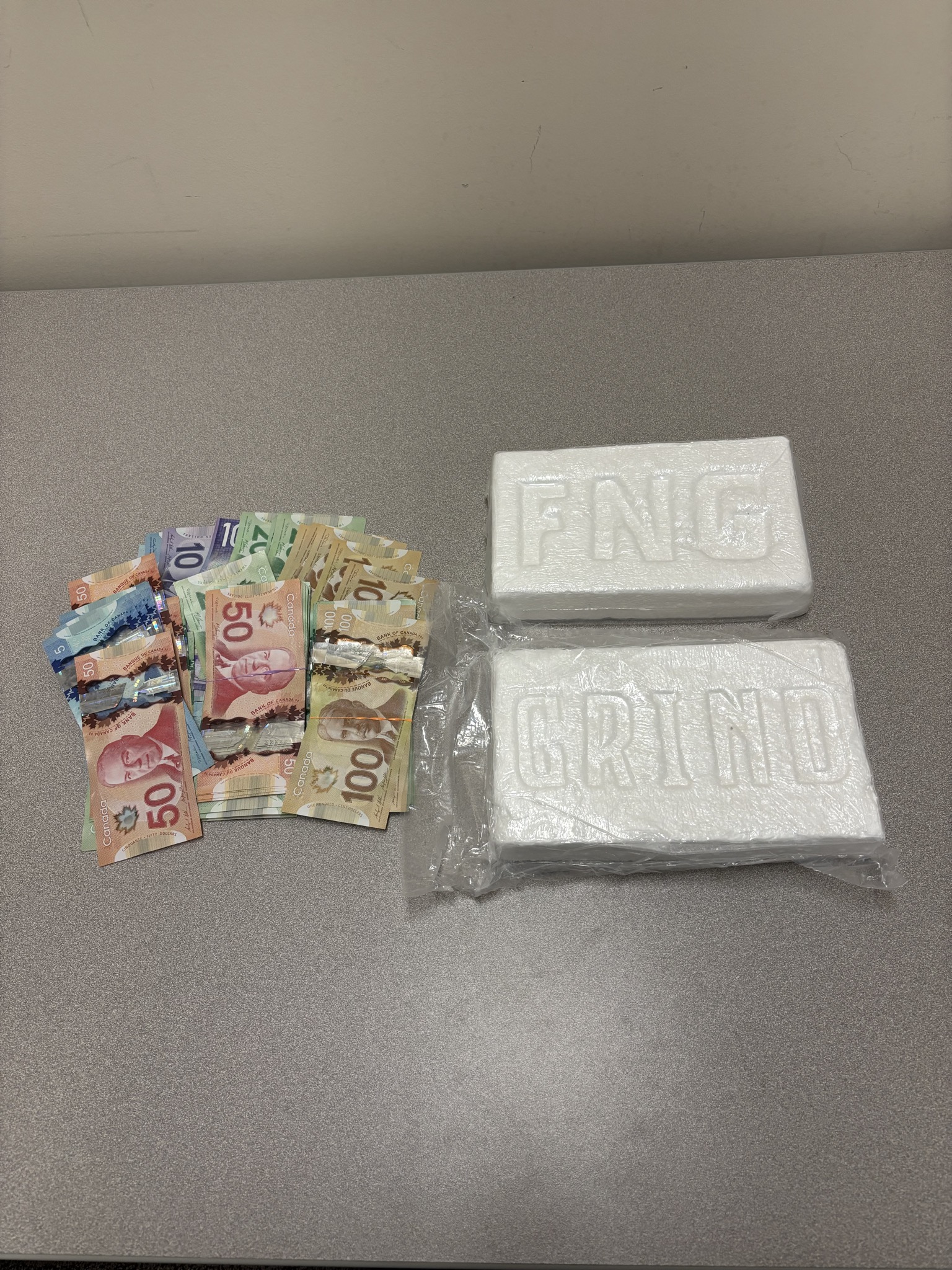 2 kilograms of cocaine and cash