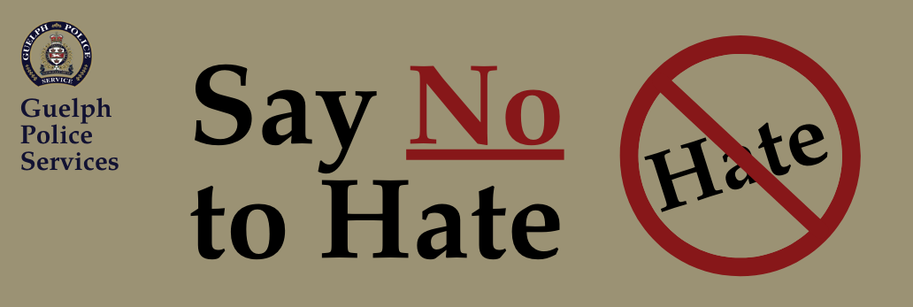Say no to hate graphic