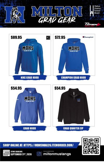 Milton Grad Gear 2026-2027