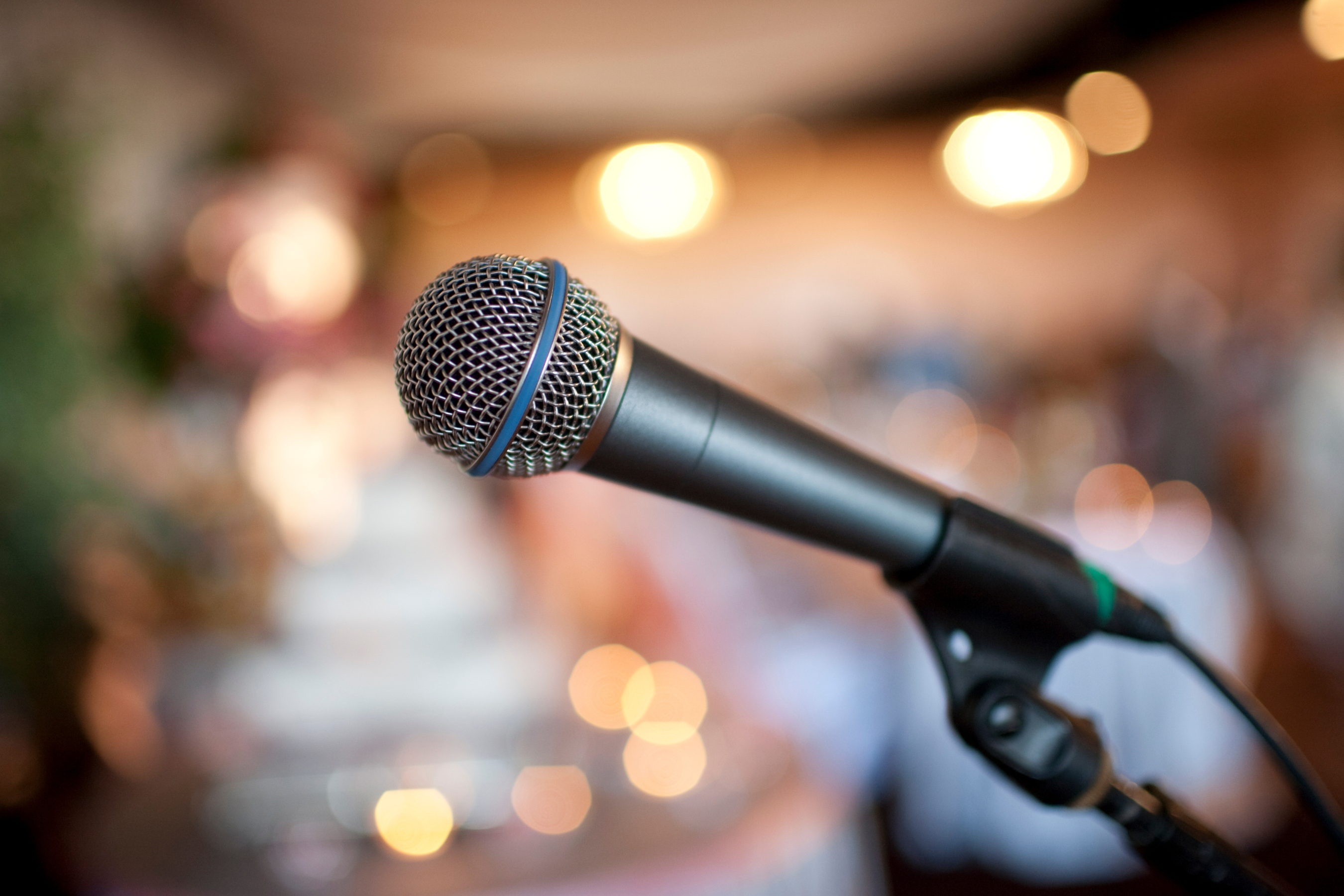 Microphone on stage