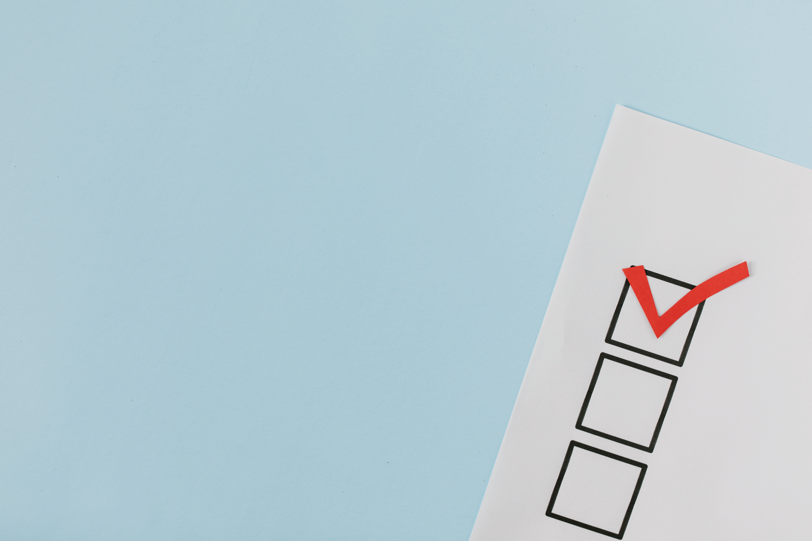 The top checkbox of three is marked with a checkmark