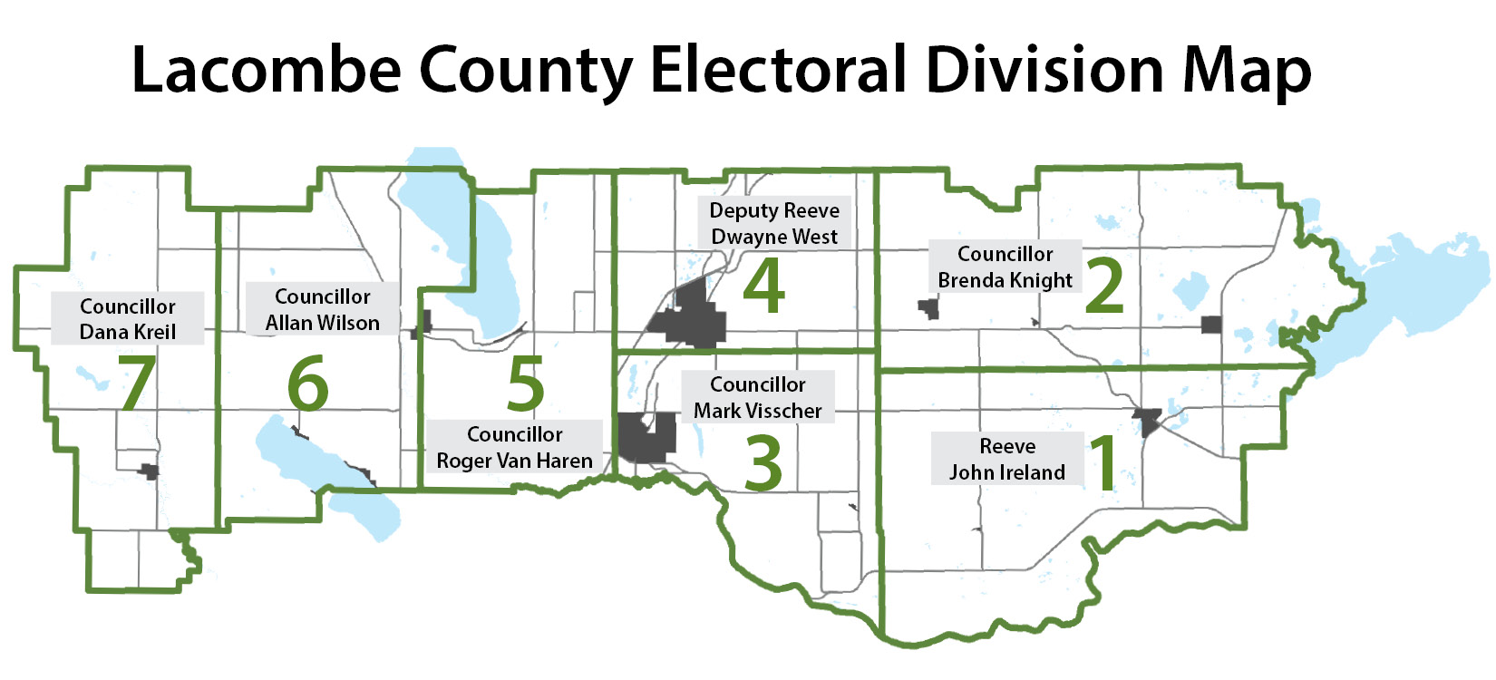 Division Map for Lacombe County Council