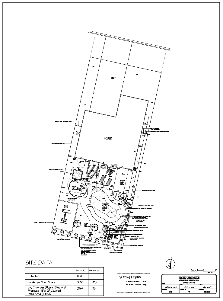 Subject property plan drawings.