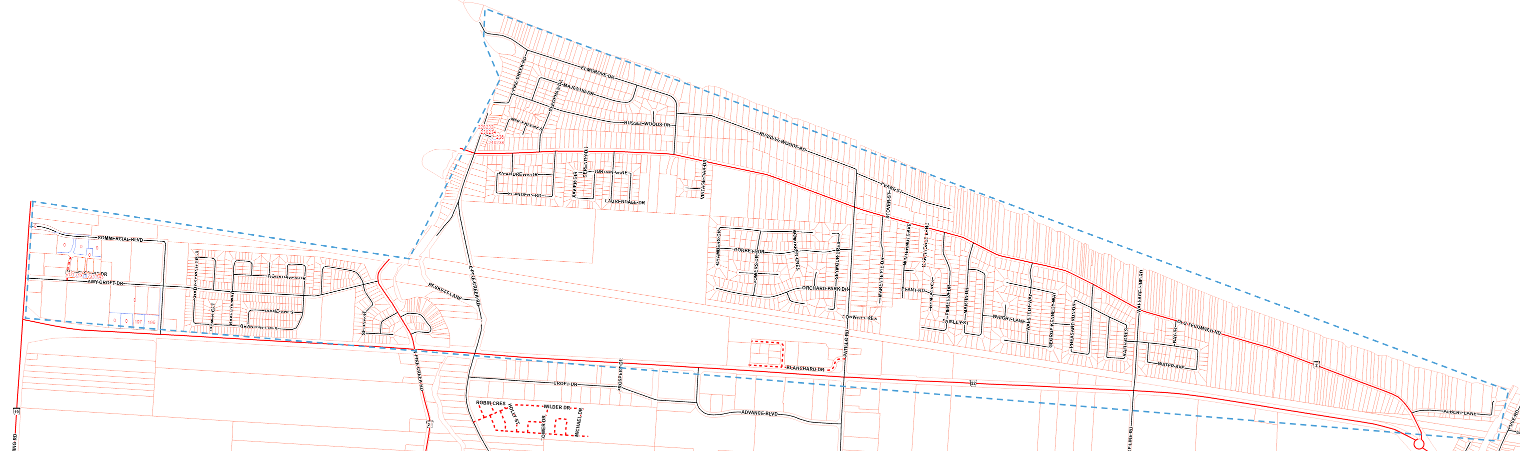 Key map showing area for additional garbage collection on July 14, 2026.