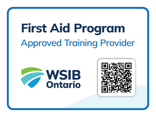 Badge showing First Aid Program Approved Training Provider