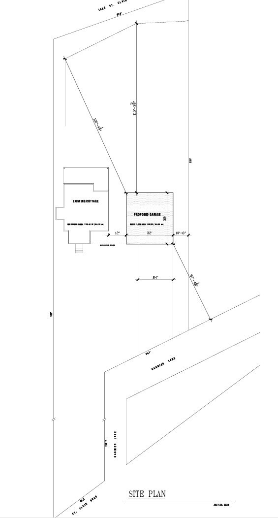 Subject site plan drawing.