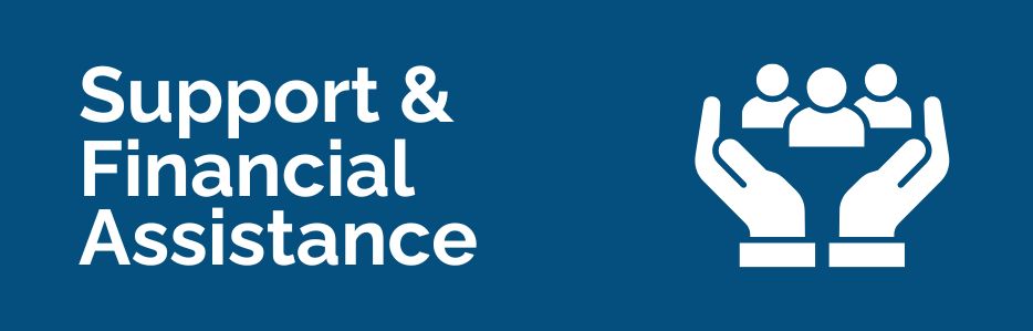 Support and financial assistance banner graphic
