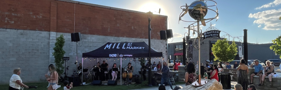 Music played at the Mill Street Market