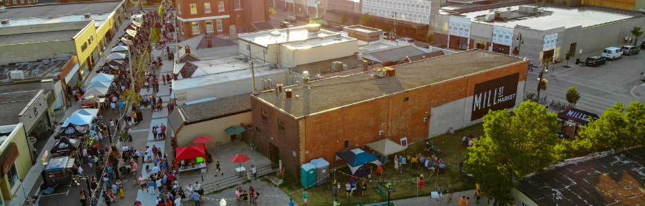Mill Street Market Drone Image