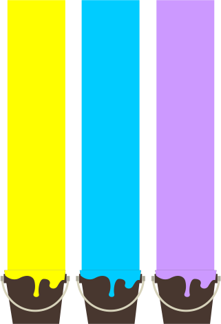 three cans of paint