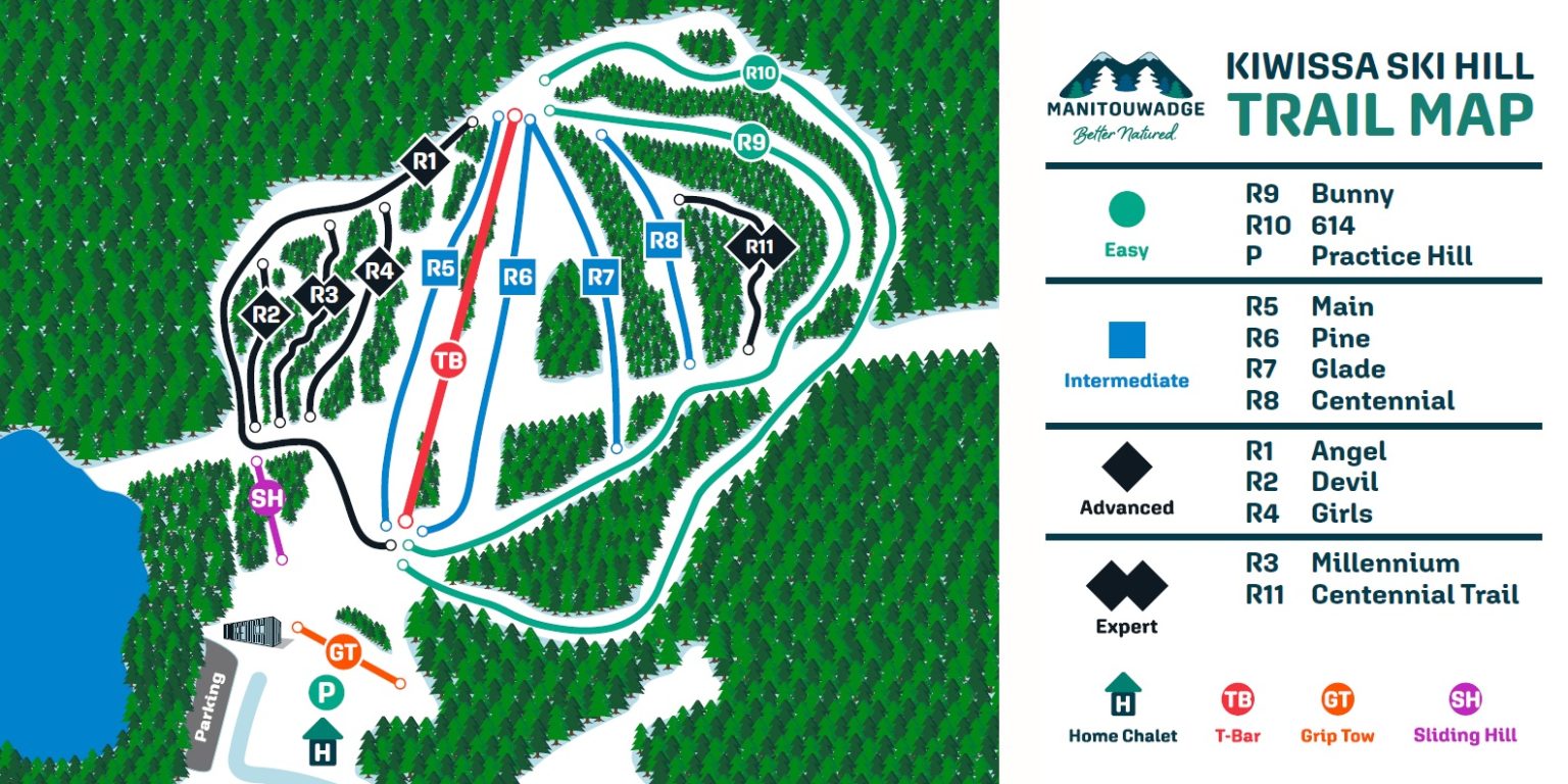 Kiwissa Ski Hill Trail Map
