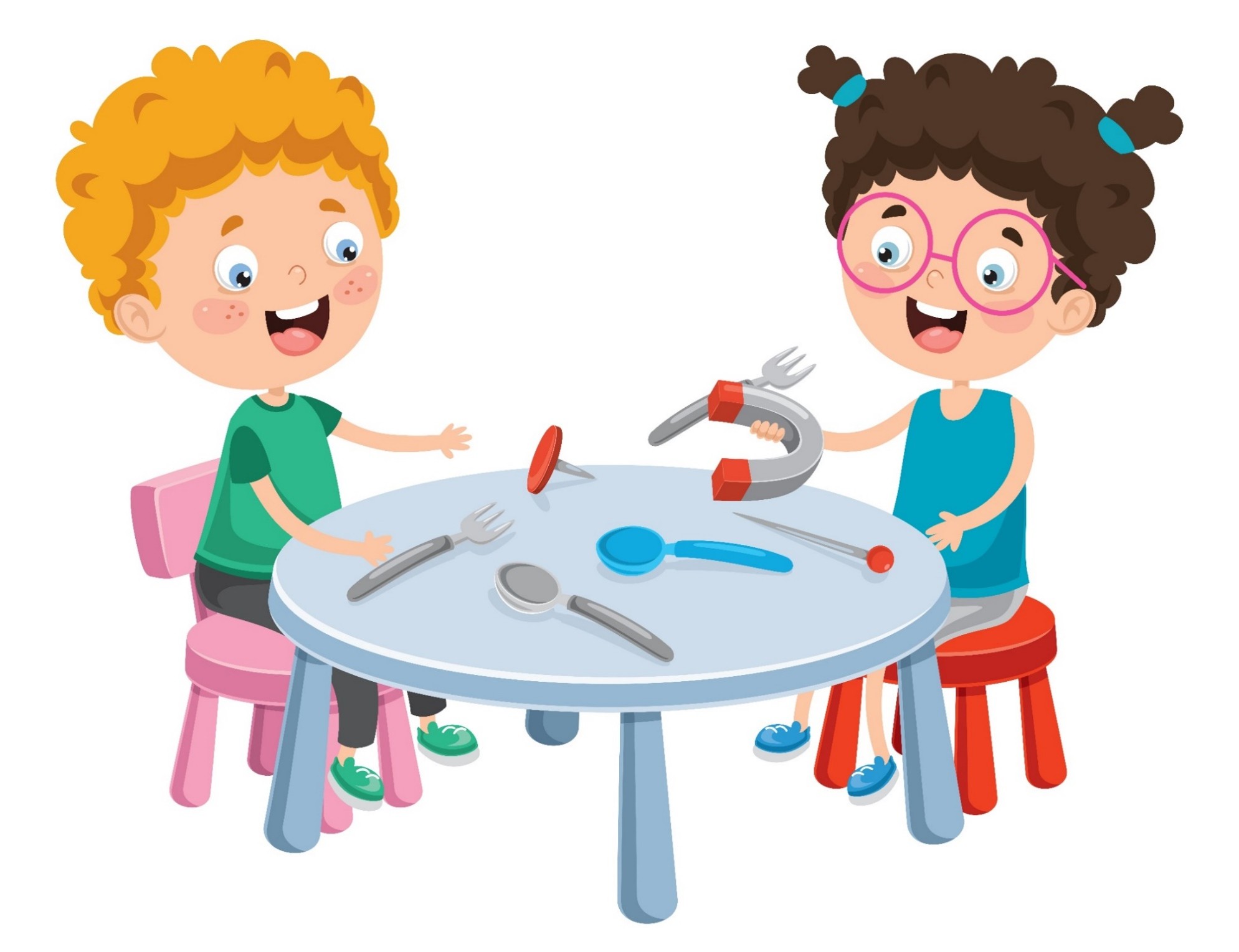 Picture of two children at a play table (sensory table)