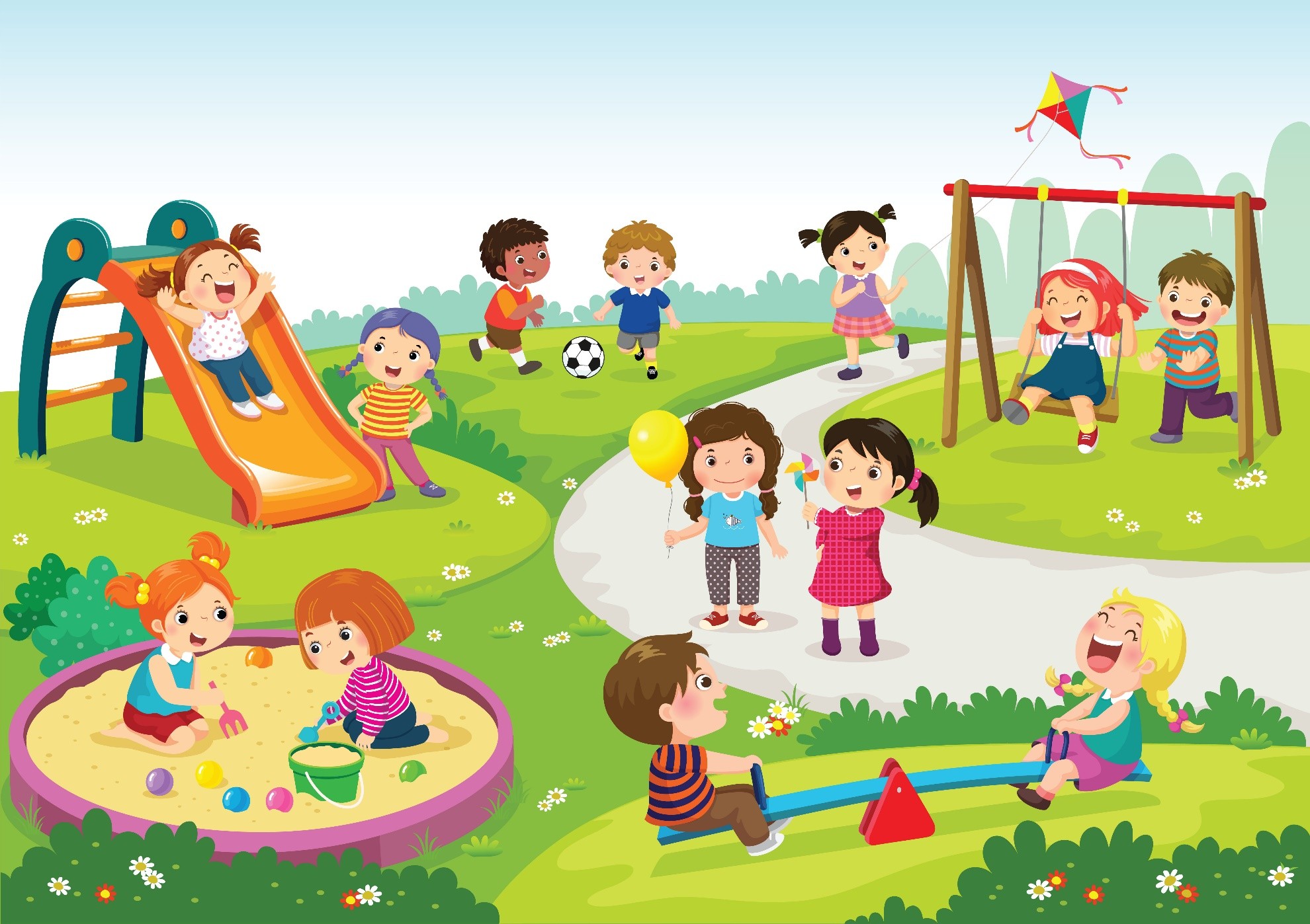 Picture of children playing in a playground