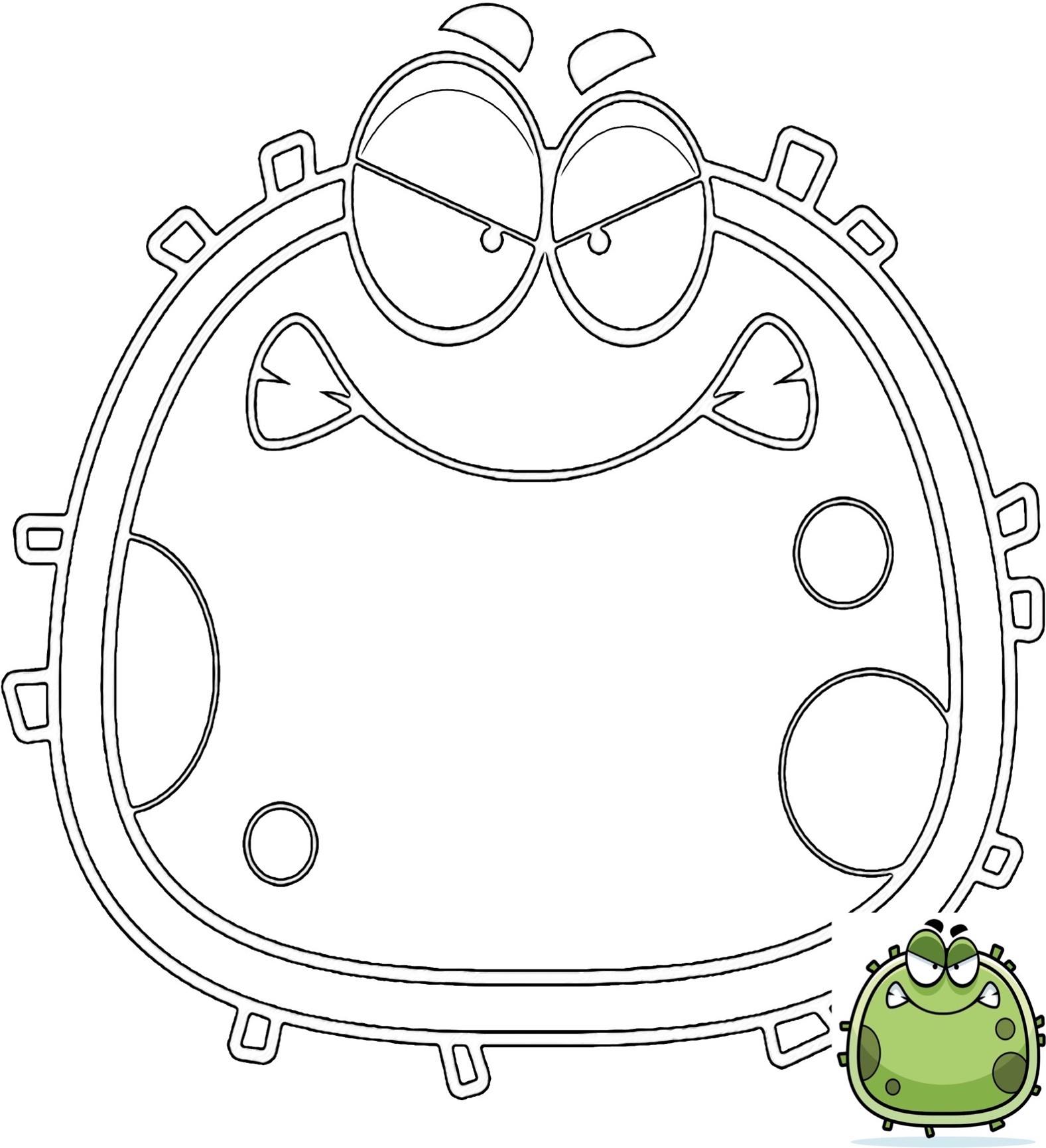 Picture of one big germ to color