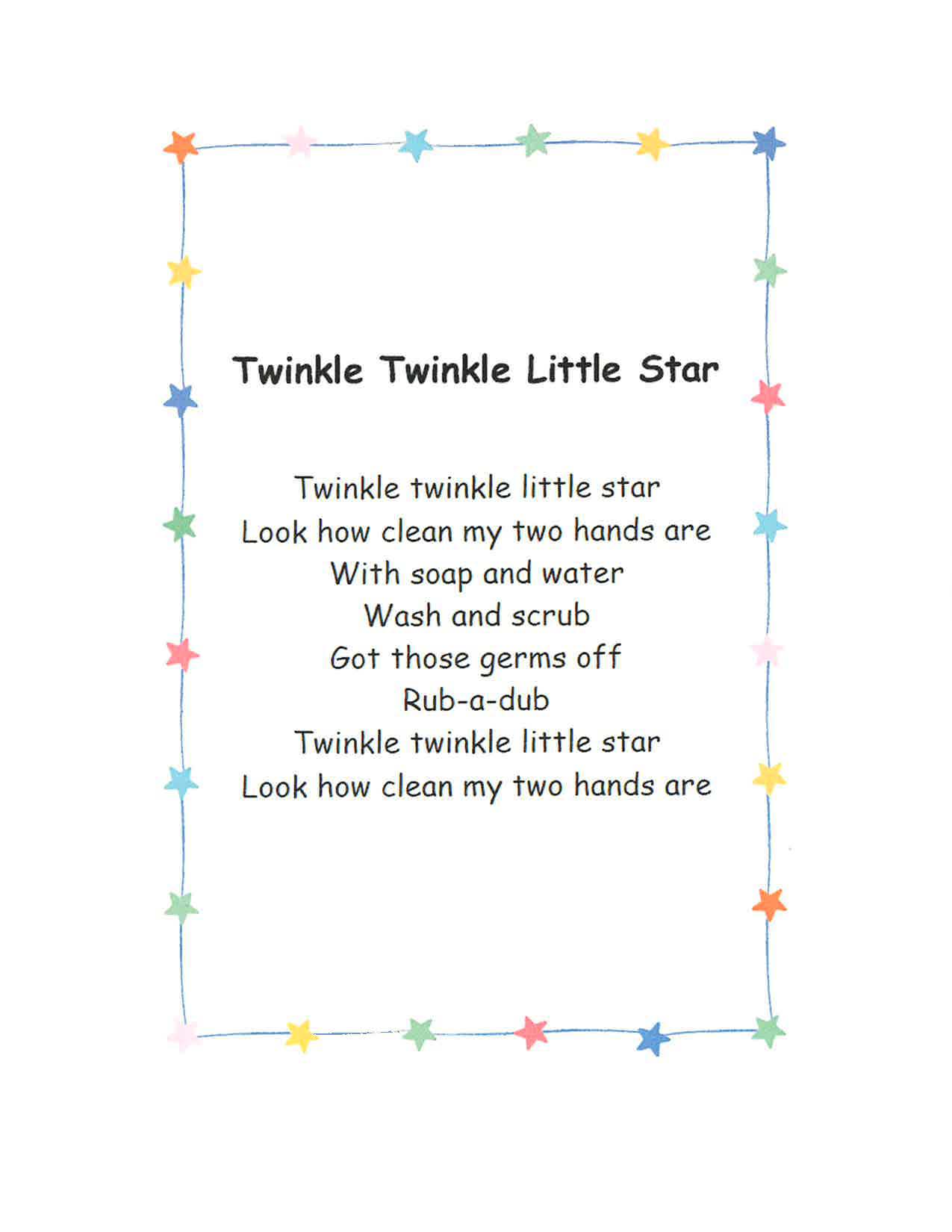 Open to view the twinkle twinkle little star song