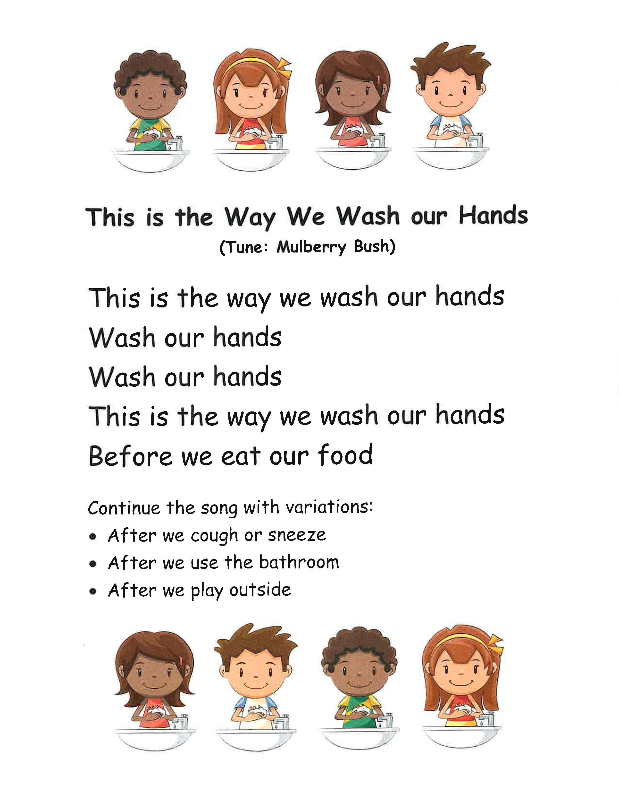 Open to view this is the way we wash our hands song
