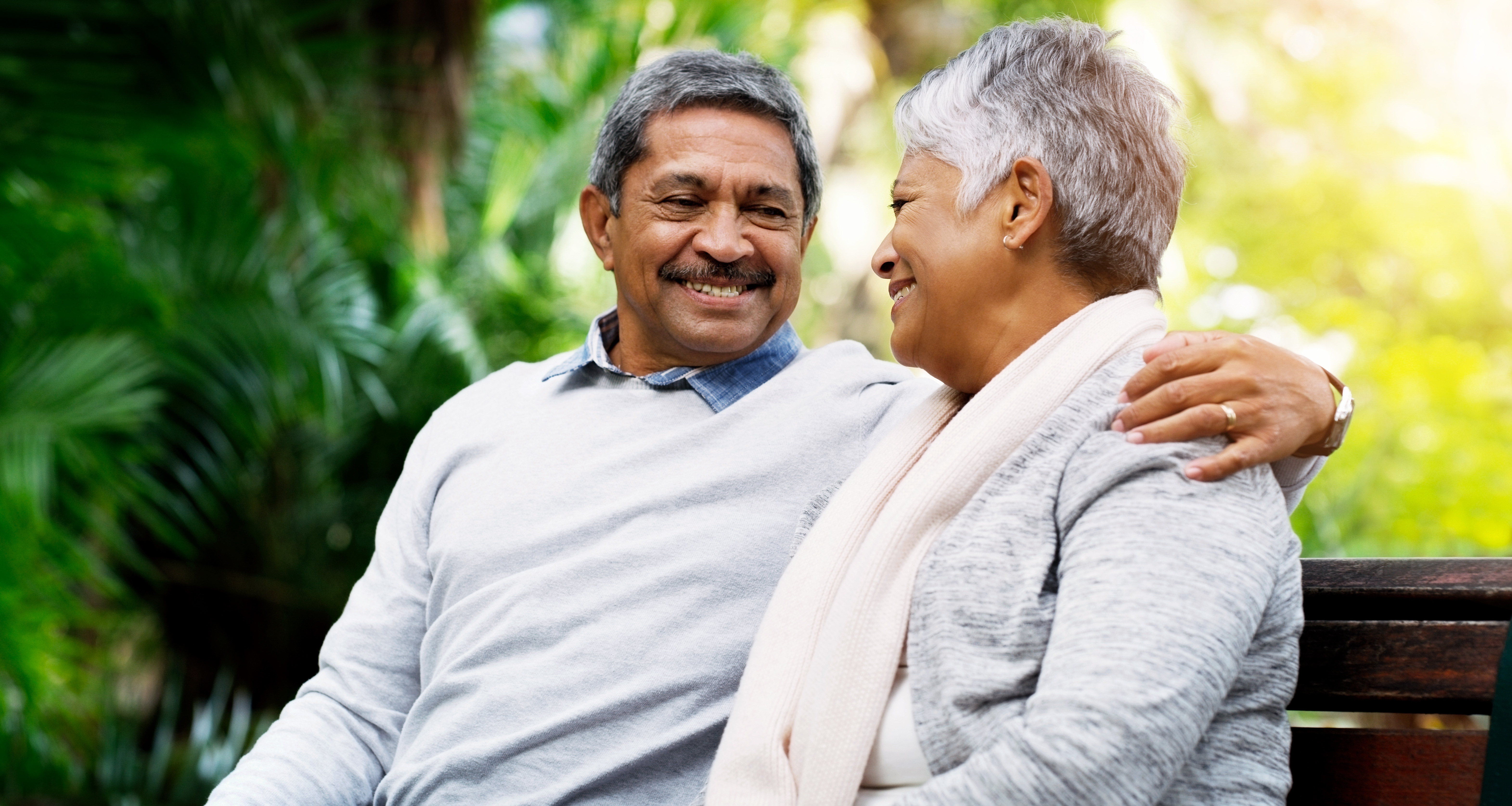 Senior Couple Enjoying Each Other S Company Outdoors