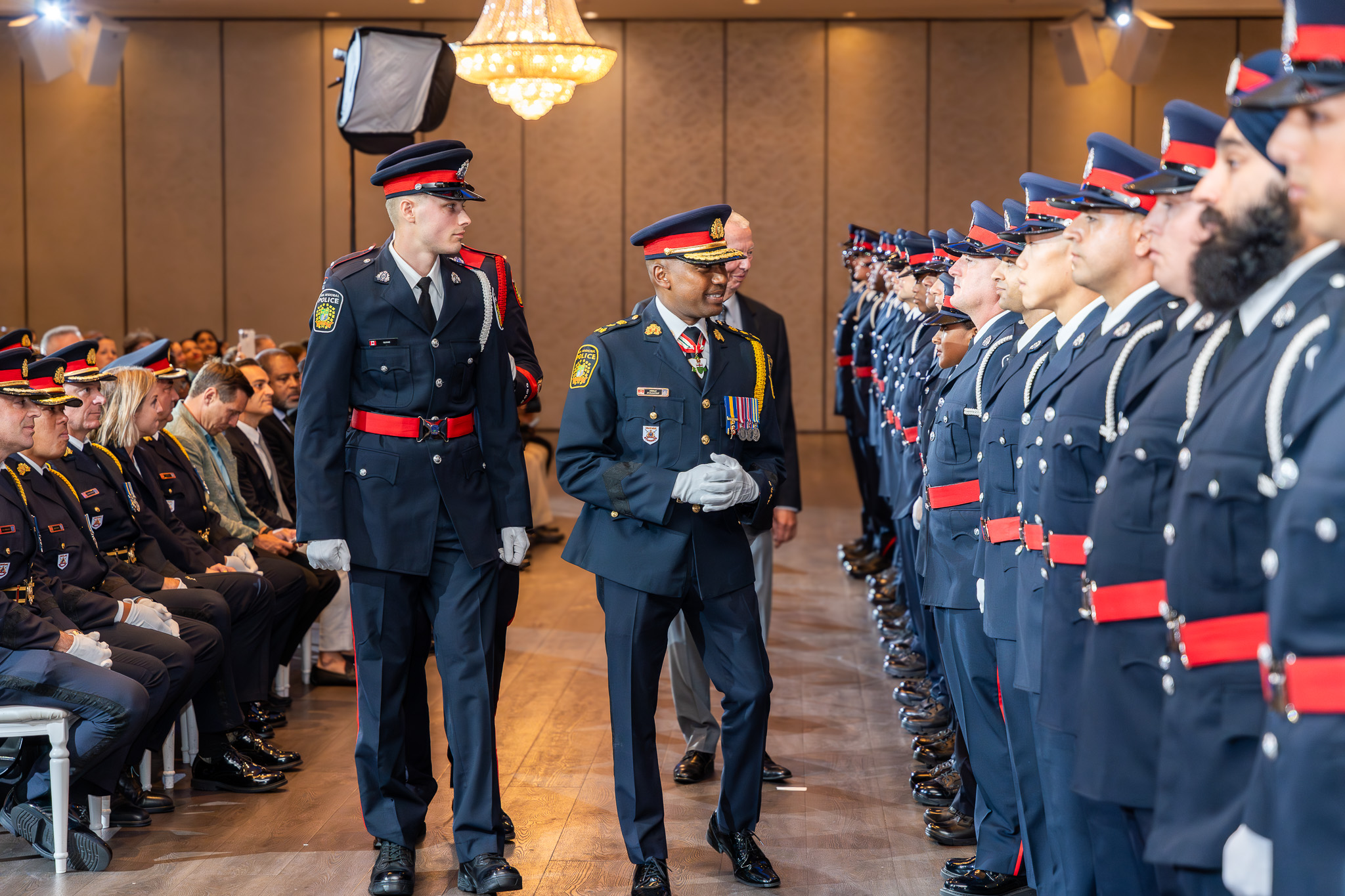 Chief inspects recruits at graduation