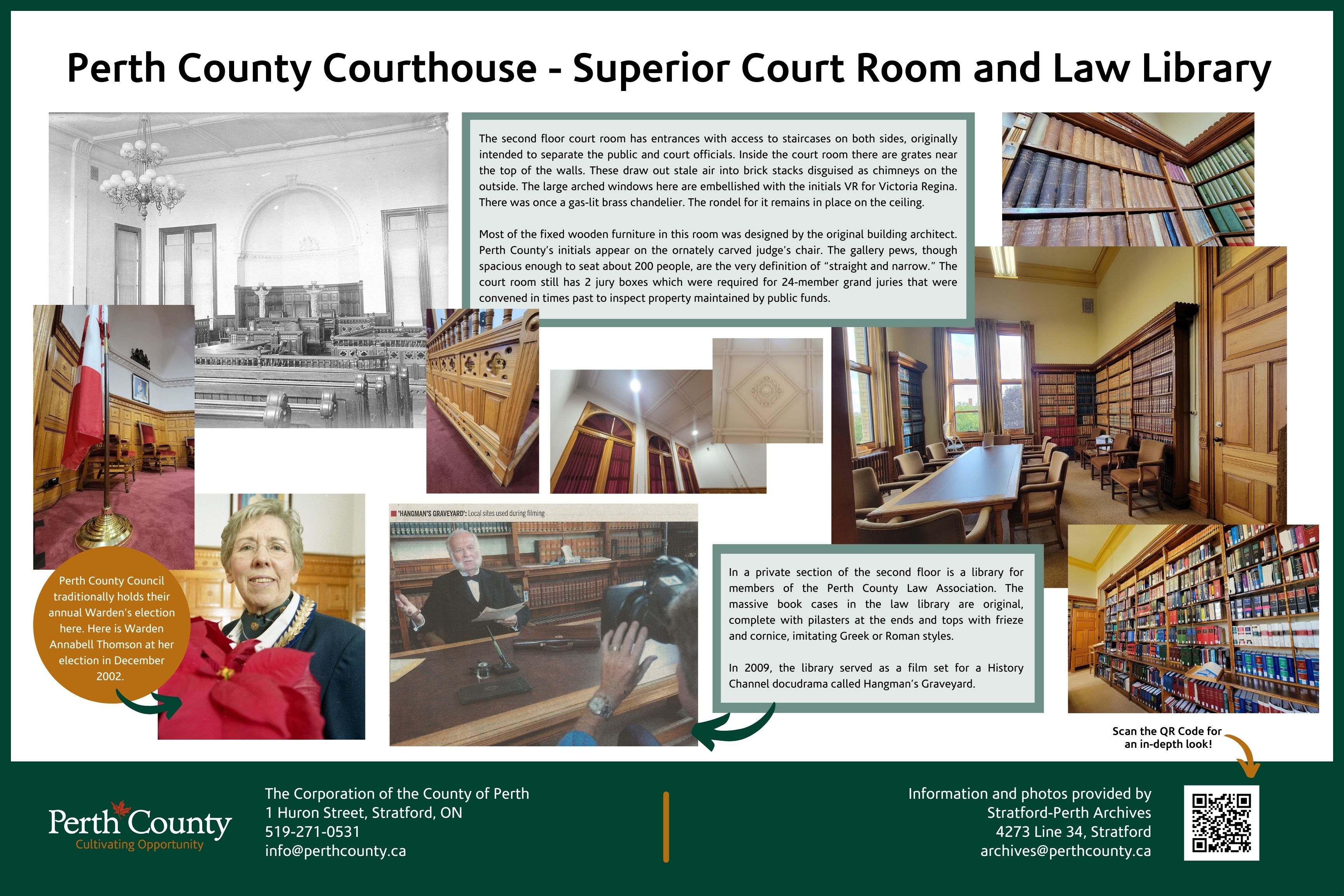 Poster on the Superior Courtroom and Law Library