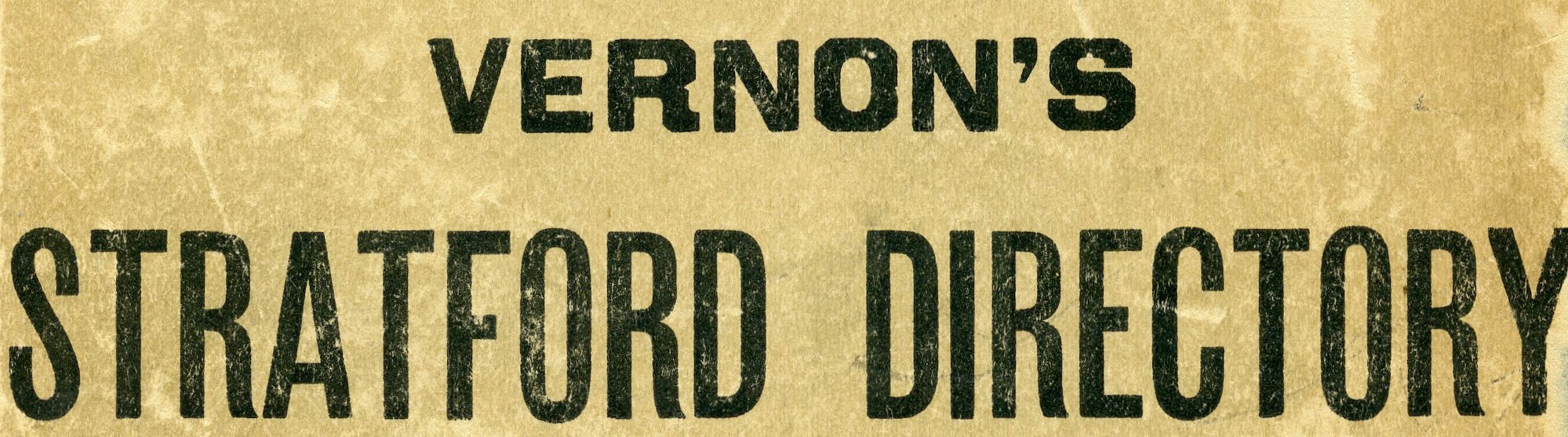 Vernon's Stratford Directory