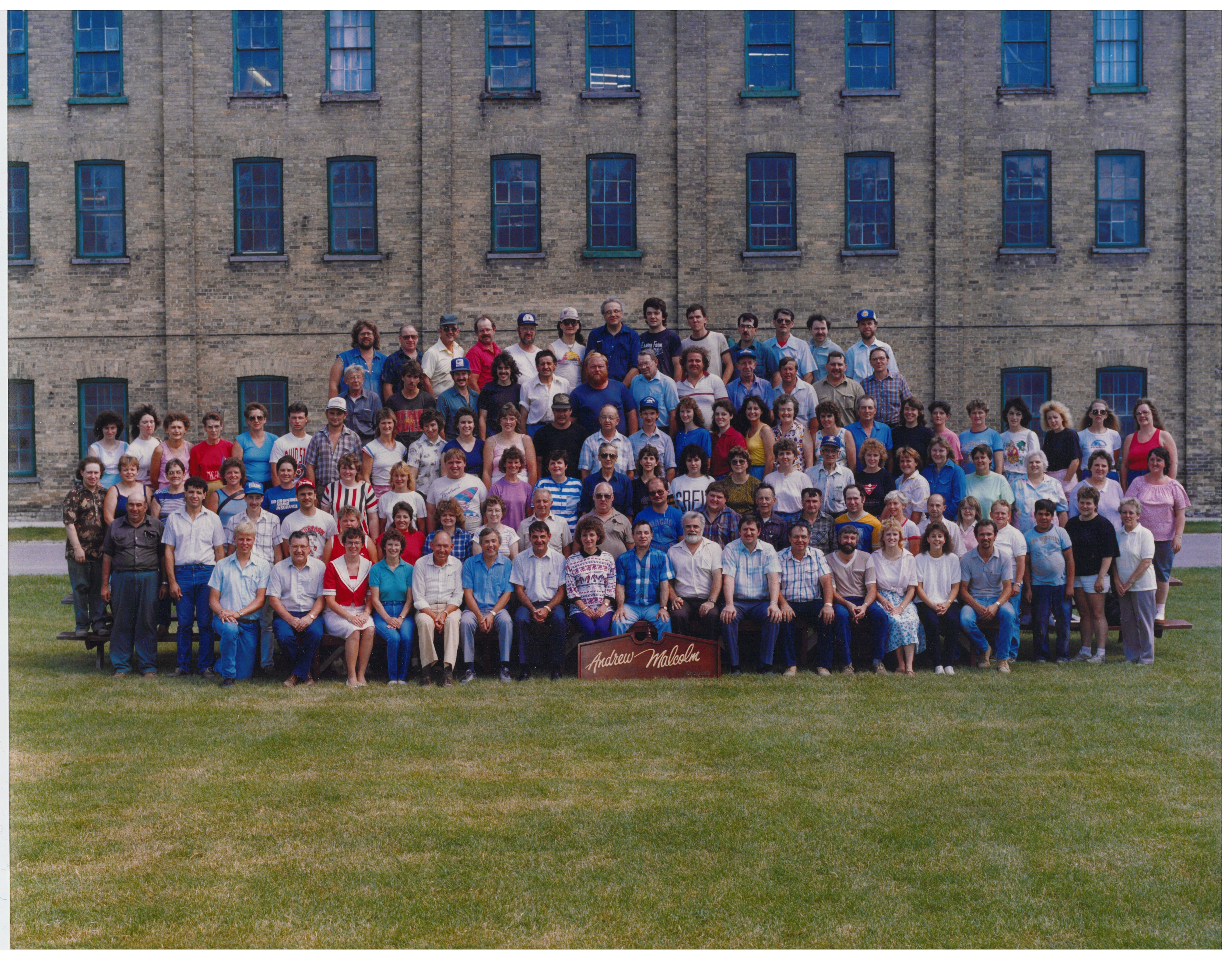 Staff from the Andrew Malcolm Furniture Company on July 19, 1990.
